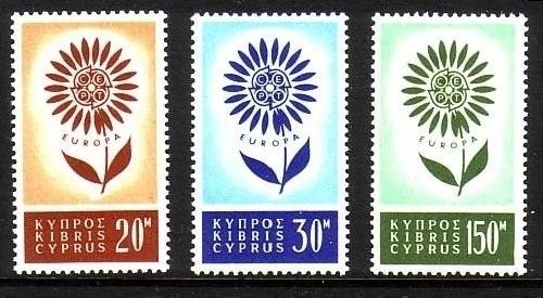 ZYPERN MI-NR. 240-242 POSTFRISCH(MINT) EUROPA 1964 CEPT BLUME