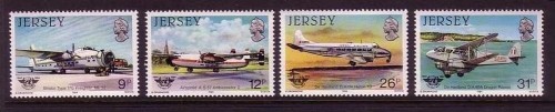 JERSEY MI-NR. 330-333 POSTFRISCH(MINT) FLUGZEUGE 1984 DOPPELDECKER