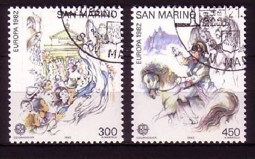 SAN MARINO MI-NR. 1249-1250 GESTEMPELT(USED) EUROPA 1982 HISTORISCHE EREIGNISSE