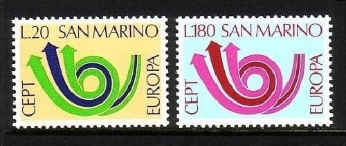 SAN MARINO MI-NR. 1029-1030 POSTFRISCH(MINT) EUROPA 1973 POSTHORN