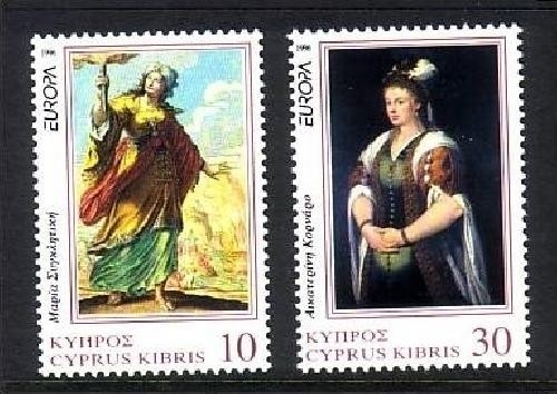 ZYPERN MI-NR. 877-878 POSTFRISCH EUROPA 1996 BERÜHMTE FRAUEN