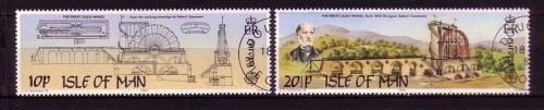 ISLE OF MAN MI-NR. 240-241 o EUROPA 1983 - GROSSE WERKE WASSERRAD