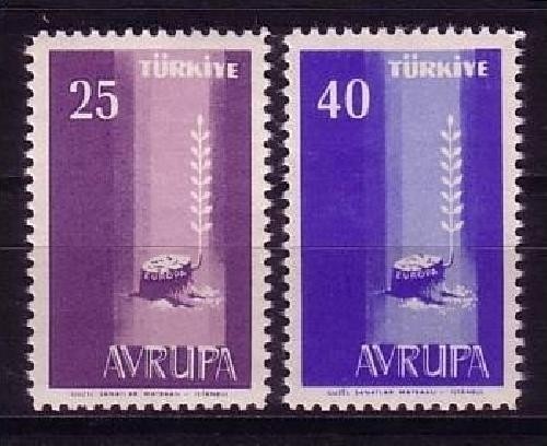 TÜRKEI MI-NR. 1610-1611 POSTFRISCH(MINT) EUROPA CEPT 1958