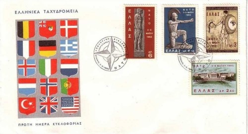 GRIECHENLAND MI-NR. 792-795 FDC NATO 1962