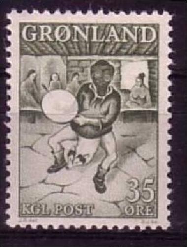 GRÖNLAND MI-NR. 46 POSTFRISCH(MINT) SAGE "TROMMELTÄNZER"