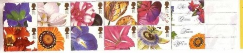 GROSSBRITANNIEN MH 115 POSTFRISCH(MINT) GRUSSMARKEN 1997 BLUMEN ENZIAN TULPE MAGNOLIE LILIE FUCHSIE