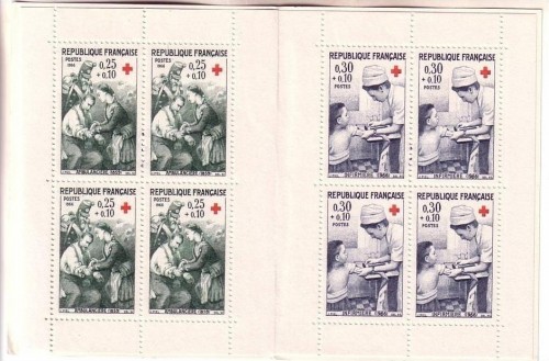 FRANKREICH MH mit MI-NR. 1568-1569 POSTFRISCH(MINT) ROTES KREUZ 1966