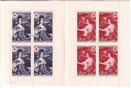 FRANKREICH MH mit MI-NR. 1647-1648 POSTFRISCH(MINT) ROTES KREUZ 1968
