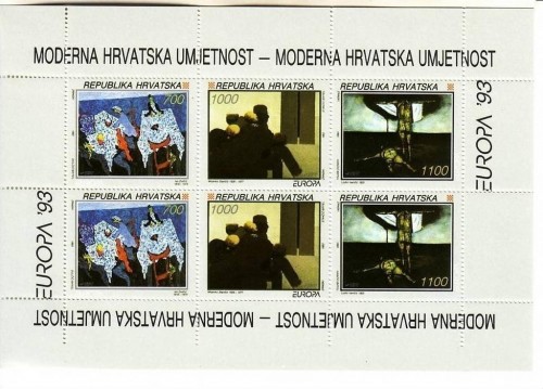 KROATIEN MI-NR. 240-242 POSTFRISCH(MINT) KLEINBOGEN EUROPA 1993 ZEITGENÖSSISCHE KUNST