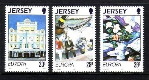 JERSEY MI-NR. 612-614 POSTFRISCH(MINT) EUROPA 1993 ZEITGENÖSSISCHE KUNST