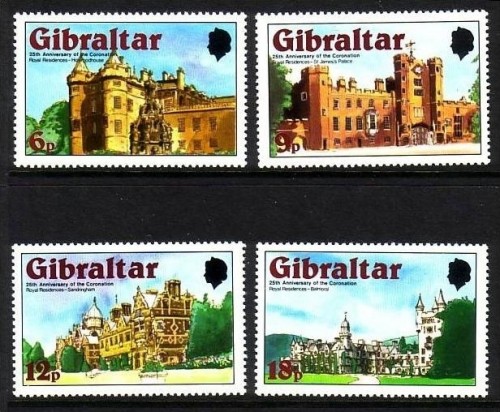GIBRALTAR MI-NR. 373-376 A POSTFRISCH(MINT) KÖNIGSSCHLÖSSER