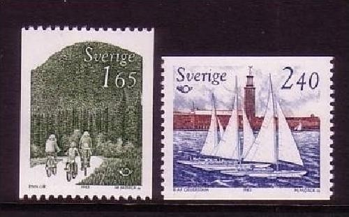 SCHWEDEN MI-NR. 1230-1231 POSTFRISCH(MINT) NORDEN 1983 TOURISMUS RADFAHREN SEGELN