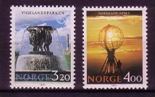 NORWEGEN MI-NR. 1068-1069 POSTFRISCH(MINT) NORDEN 1991 TOURISMUS BRUNNEN