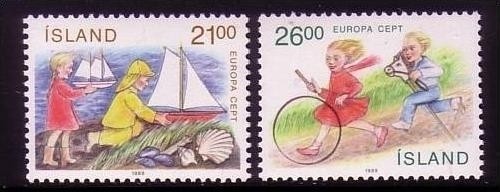 ISLAND MI-NR. 701-702 POSTFRISCH(MINT) EUROPA 1989 KINDERSPIELE