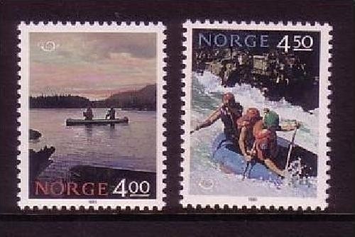 NORWEGEN MI-NR. 1123-1124 POSTFRISCH(MINT) NORDEN 1993 WILDWASSERRAFTING KAJAK