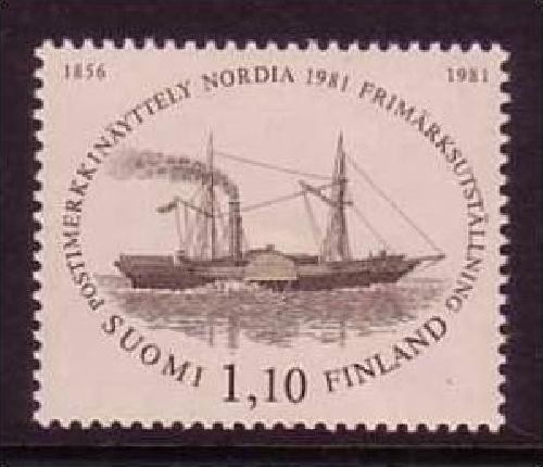 FINNLAND MI-NR. 880 POSTFRISCH(MINT) BRIEFMARKENAUSSTELLUNG NORDIA 1981 POSTSCHIFF