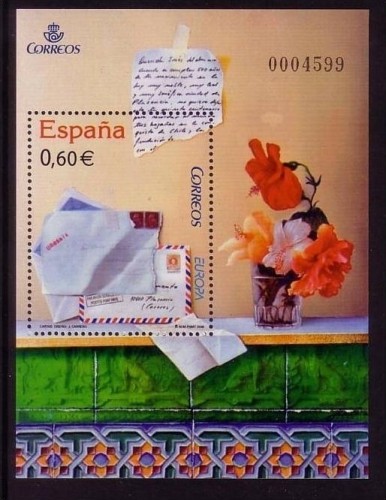 SPANIEN BLOCK 166 POSTFRISCH(MINT) EUROPA 2008 BRIEFESCHREIBEN