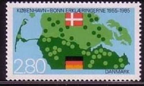 DÄNEMARK MI-NR. 829 POSTFRISCH(MINT) MITLÄUFER 1985 BONN-KOPENHAGENER ERKLÄRUNG