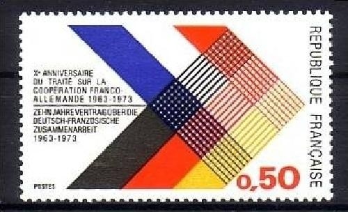 FRANKREICH MI-NR. 1819 POSTFRISCH(MINT) MITLÄUFER 1973 DEUTSCH-FRANZÖSISCHE ZUSAMMENARBEIT