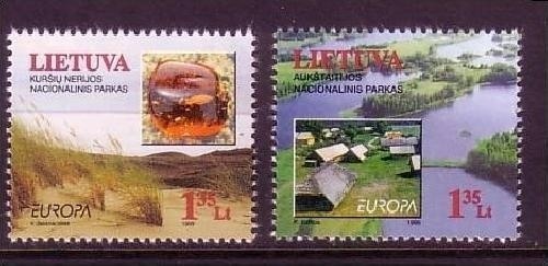 LITAUEN MI-NR. 693-694 POSTFRISCH(MINT) EUROPA 1999 NATUR- und NATIONALPARKS