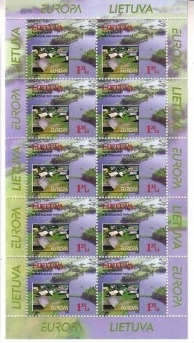 LITAUEN MI-NR. 693-694 POSTFRISCH(MINT) KLEINBOGENSATZ EUROPA 1999 NATUR- und NATIONALPARKS
