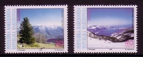 MAKEDONIEN MI-NR. 162-163 POSTFRISCH(MINT) EUROPA 1999 NATUR- und NATIONALPARKS