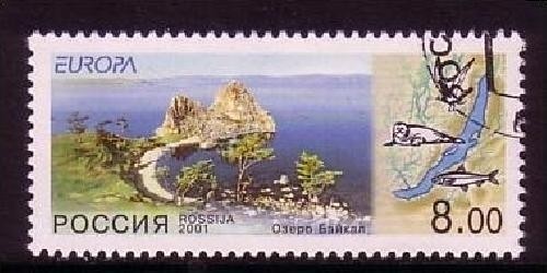 RUSSLAND MI-NR. 910 GESTEMPELT(USED) EUROPA 2001 WASSER ROBBE FISCH VOGEL