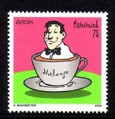 ÖSTERREICH MI-NR. 2533 POSTFRISCH(MINT) EUROPA 2005 GASTRONOMIE KAFFEETASSE