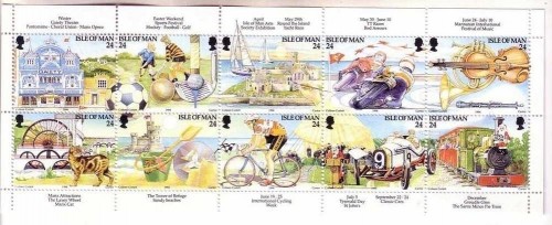 INSEL MAN MI-NR. 577-586 ZD POSTFRISCH(MINT) TOURISMUS 1994 MOTORRAD FAHRRAD OLDTIMER EISENBAHN