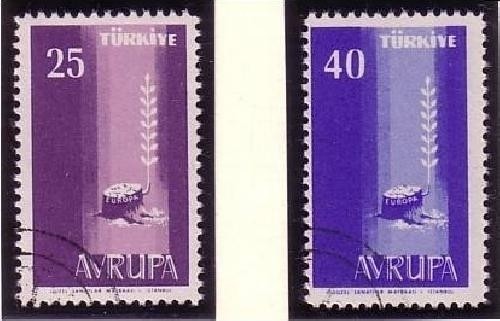 TÜRKEI MI-NR. 1610-1611 o EUROPA 1958