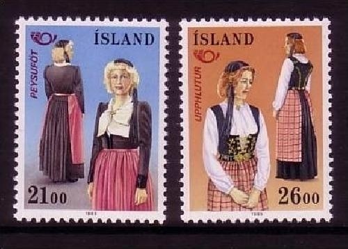 ISLAND MI-NR. 699-700 POSTFRISCH(MINT) NORDEN 1989 VOLKSTRACHTEN