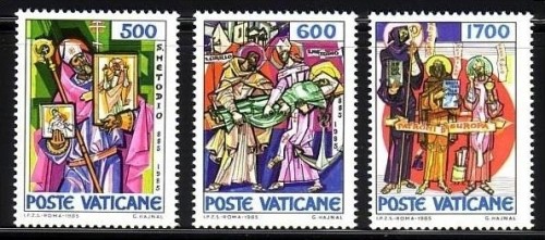VATIKAN MI-NR. 867-869 POSTFRISCH(MINT) MITLÄUFER 1985 - HL. METHODIOS