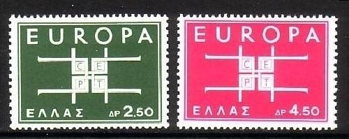 GRIECHENLAND MI-NR. 821-822 POSTFRISCH(MINT) EUROPA 1963