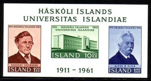 ISLAND BLOCK 3 POSTFRISCH(MINT) UNIVERSITÄT 1961