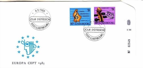 LUXEMBOURG MI-NR. 1125-1126 FDC CEPT 1985 JAHR DER MUSIK