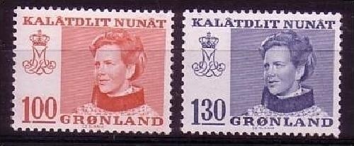 GRÖNLAND MI-NR. 101-102 POSTFRISCH(MINT) KÖNIGIN MARGRETHE II.