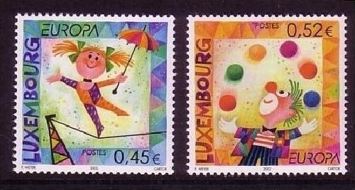 LUXEMBOURG MI-NR. 1579-1580 POSTFRISCH(MINT) EUROPA 2002 ZIRKUS