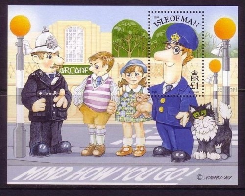INSEL MAN BLOCK 21 POSTFRISCH BRIEFTRÄGER PAT KATZE 1994