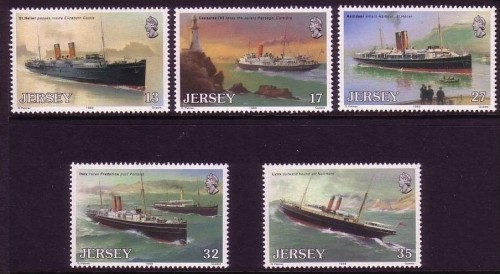 JERSEY MI-NR. 491-495 POSTFRISCH(MINT) SCHIFFE 1989 LEUCHTTURM