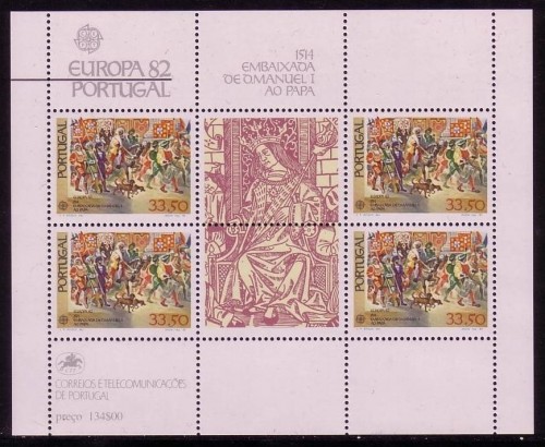 PORTUGAL BLOCK 35 POSTFRISCH(MINT) EUROPA 1982 HISTORISCHE EREIGNISSE