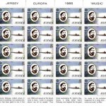 JERSEY MI-NR. 347-349 POSTFRISCH(MINT) KLEINBOGENSATZ EUROPA 1985 JAHR DER MUSIK