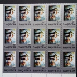 ALBANIEN MI-NR. 1720-1727 POSTFRISCH BOGENTEIL (15) NATIONALE GEMÄLDE 1974