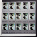 ALBANIEN MI-NR. 1720-1727 POSTFRISCH BOGENTEIL (15) NATIONALE GEMÄLDE 1974