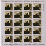 KROATIEN MI-NR. 240-242 GESTEMPELT(USED) KLEINBOGENSATZ EUROPA 1993 ZEITGENÖSSISCHE KUNST