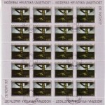 KROATIEN MI-NR. 240-242 GESTEMPELT(USED) KLEINBOGENSATZ EUROPA 1993 ZEITGENÖSSISCHE KUNST