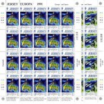 JERSEY MI-NR. 539-542 POSTFRISCH KLEINBOGENSATZ EUROPA 1991 EUROPÄISCHE RAUMFAHRT