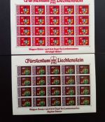 LIECHTENSTEIN MI-NR. 793-796 POSTFRISCH(MINT)) KLEINBOGENSATZ WAPPEN (III) 1982