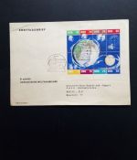 DDR MI-NR. 926-933 FDC KLEINBOGEN 5 JAHRE SOWJETISCHE WELTRAUMFLÜGE 1962