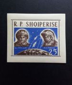ALBANIEN BLOCK 17 POSTFRISCH(MINT) GRUPPENFLUG WOSTOK 3 UND WOSTOK 4 1963