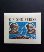 ALBANIEN BLOCK 18 POSTFRISCH(MINT) GRUPPENFLUG WOSTOK 3 UND WOSTOK 4 1963